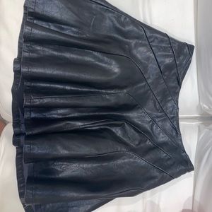 Black leather skirt